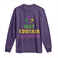 Funny Mardi Gras Party Long Sleeve Shirt May Contain Alcohol Drinking Team