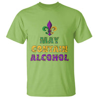 Funny Mardi Gras Party T Shirt May Contain Alcohol Drinking Team