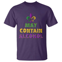 Funny Mardi Gras Party T Shirt May Contain Alcohol Drinking Team