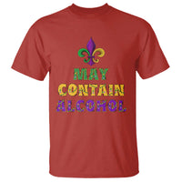 Funny Mardi Gras Party T Shirt May Contain Alcohol Drinking Team