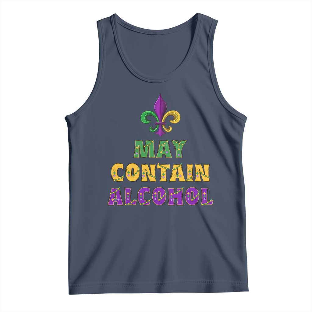 Funny Mardi Gras Party Tank Top May Contain Alcohol Drinking Team