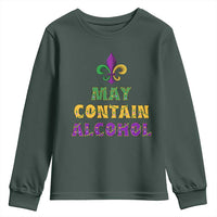 Funny Mardi Gras Party Youth Sweatshirt May Contain Alcohol Drinking Team