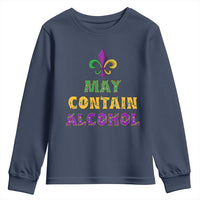 Funny Mardi Gras Party Youth Sweatshirt May Contain Alcohol Drinking Team