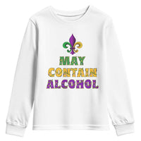 Funny Mardi Gras Party Youth Sweatshirt May Contain Alcohol Drinking Team