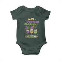 Funny Mardi Gras Drinking Team Baby Onesie May Contain Alcohol Fat Tuesday Party