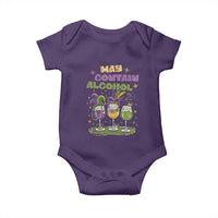 Funny Mardi Gras Drinking Team Baby Onesie May Contain Alcohol Fat Tuesday Party