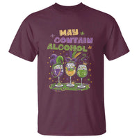Funny Mardi Gras Drinking Team T Shirt May Contain Alcohol Fat Tuesday Party