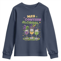Funny Mardi Gras Drinking Team Youth Sweatshirt May Contain Alcohol Fat Tuesday Party