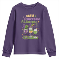 Funny Mardi Gras Drinking Team Youth Sweatshirt May Contain Alcohol Fat Tuesday Party