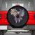 Coquette Bow Mardi Gras Spare Tire Cover New Orleans Carnival Beads Mask Crawfish