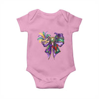 Coquette Bow Mardi Gras Baby Onesie New Orleans Carnival Beads Mask Crawfish