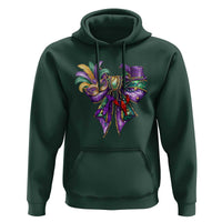 Coquette Bow Mardi Gras Hoodie New Orleans Carnival Beads Mask Crawfish