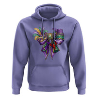 Coquette Bow Mardi Gras Hoodie New Orleans Carnival Beads Mask Crawfish