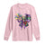 Coquette Bow Mardi Gras Long Sleeve Shirt New Orleans Carnival Beads Mask Crawfish