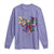 Coquette Bow Mardi Gras Long Sleeve Shirt New Orleans Carnival Beads Mask Crawfish