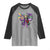 Coquette Bow Mardi Gras Raglan Shirt New Orleans Carnival Beads Mask Crawfish