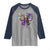 Coquette Bow Mardi Gras Raglan Shirt New Orleans Carnival Beads Mask Crawfish