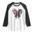 Coquette Bow Mardi Gras Raglan Shirt New Orleans Carnival Beads Mask Crawfish