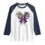 Coquette Bow Mardi Gras Raglan Shirt New Orleans Carnival Beads Mask Crawfish