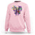Coquette Bow Mardi Gras Sweatshirt New Orleans Carnival Beads Mask Crawfish
