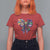 Coquette Bow Mardi Gras T Shirt For Women New Orleans Carnival Beads Mask Crawfish