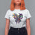 Coquette Bow Mardi Gras T Shirt For Women New Orleans Carnival Beads Mask Crawfish