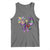 Coquette Bow Mardi Gras Tank Top New Orleans Carnival Beads Mask Crawfish