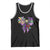 Coquette Bow Mardi Gras Tank Top New Orleans Carnival Beads Mask Crawfish