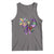 Coquette Bow Mardi Gras Tank Top New Orleans Carnival Beads Mask Crawfish