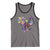 Coquette Bow Mardi Gras Tank Top New Orleans Carnival Beads Mask Crawfish