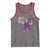 Coquette Bow Mardi Gras Tank Top New Orleans Carnival Beads Mask Crawfish