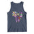 Coquette Bow Mardi Gras Tank Top New Orleans Carnival Beads Mask Crawfish