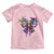 Coquette Bow Mardi Gras Toddler T Shirt New Orleans Carnival Beads Mask Crawfish