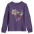 Coquette Bow Mardi Gras Youth Sweatshirt New Orleans Carnival Beads Mask Crawfish