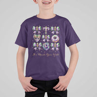 Coquette Bow Mardi Gras T Shirt For Kid It's Mardi Gras Y'all Fleur De Lis Mask