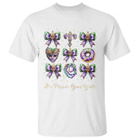 Coquette Bow Mardi Gras T Shirt It's Mardi Gras Y'all Fleur De Lis Mask