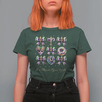 Coquette Bow Mardi Gras T Shirt For Women It's Mardi Gras Y'all Fleur De Lis Mask
