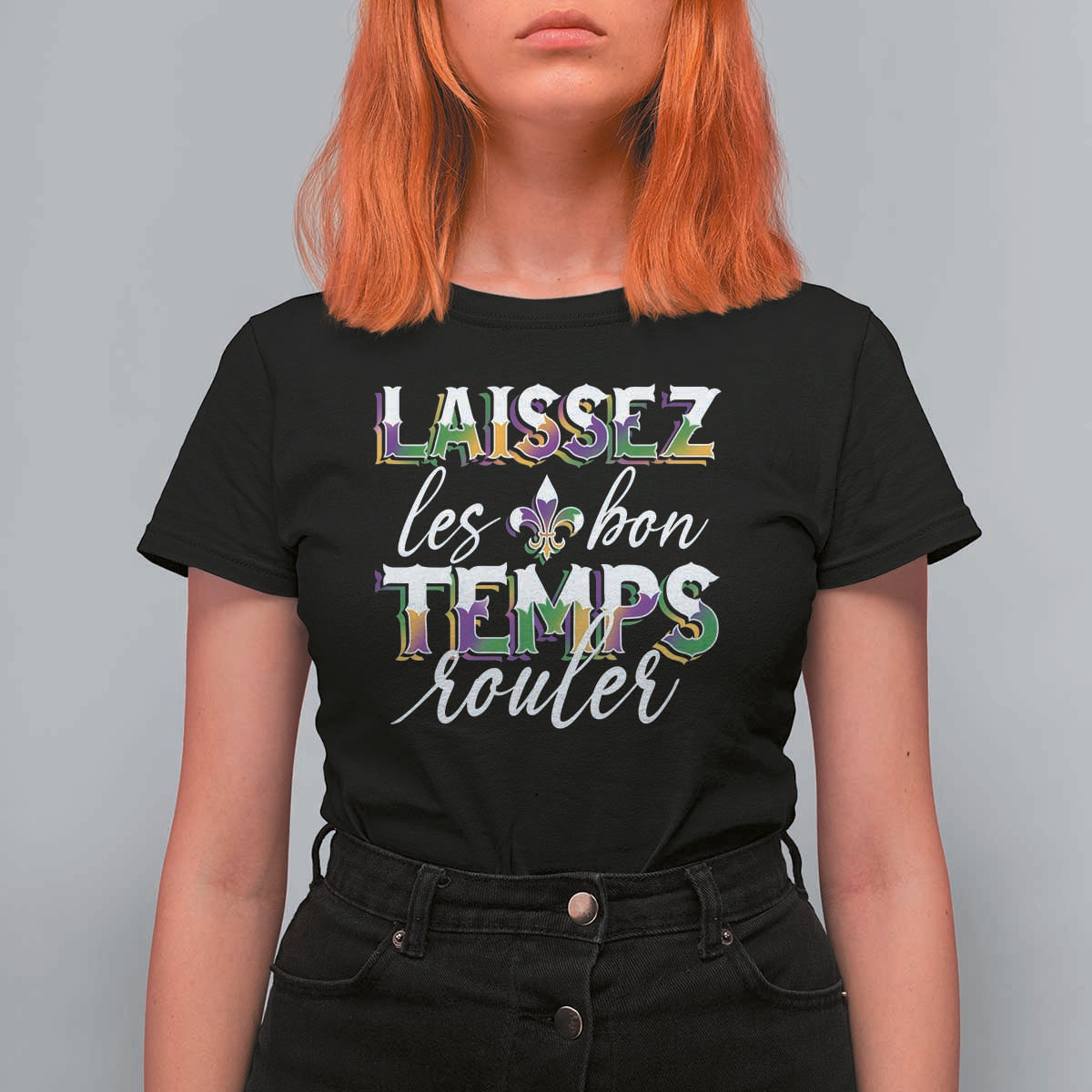 Mardi Gras T Shirt For Women Laissez Les Bon Temps Rouler