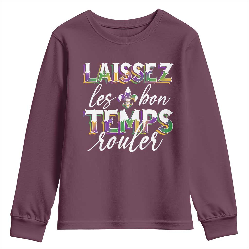 Mardi Gras Youth Sweatshirt Laissez Les Bon Temps Rouler