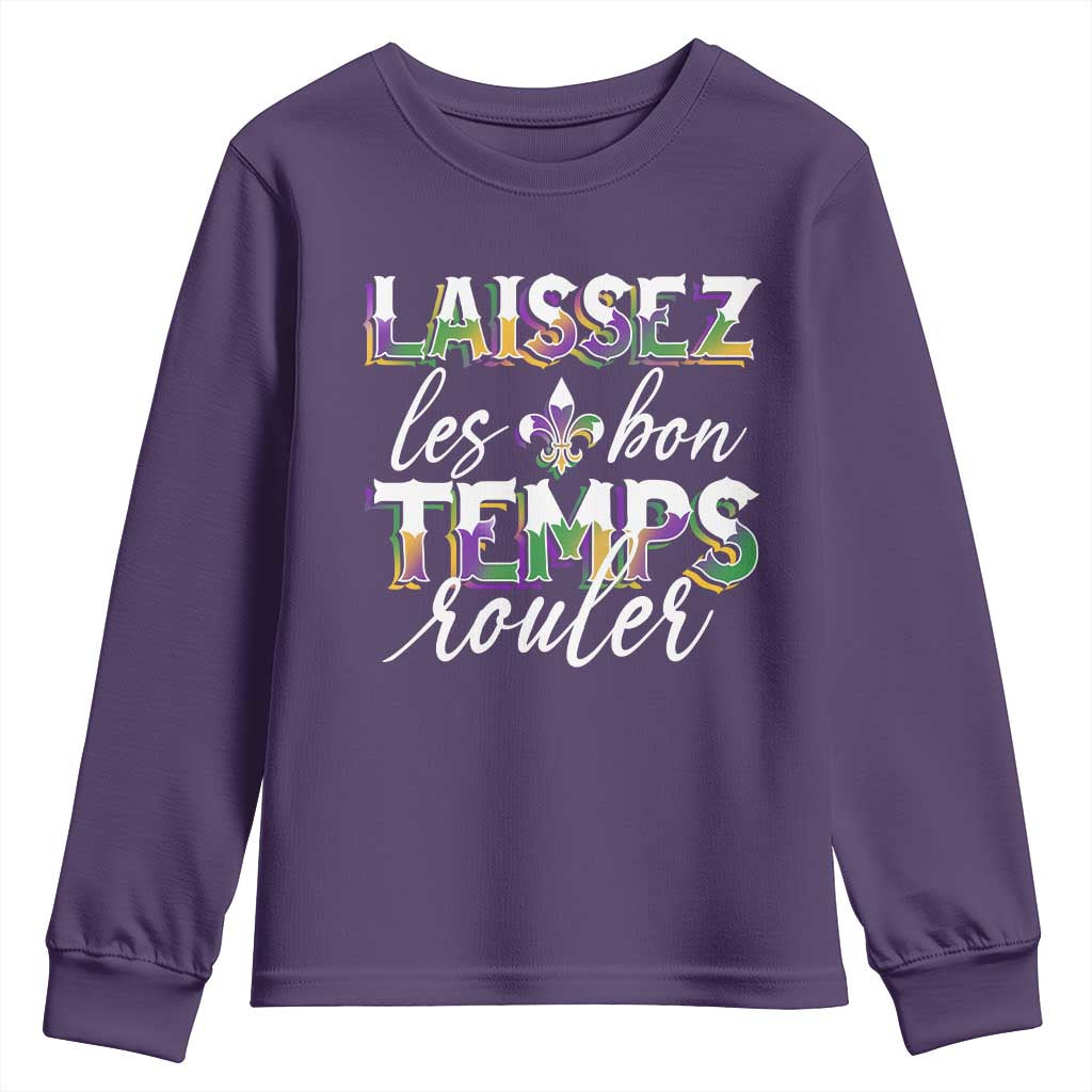 Mardi Gras Youth Sweatshirt Laissez Les Bon Temps Rouler