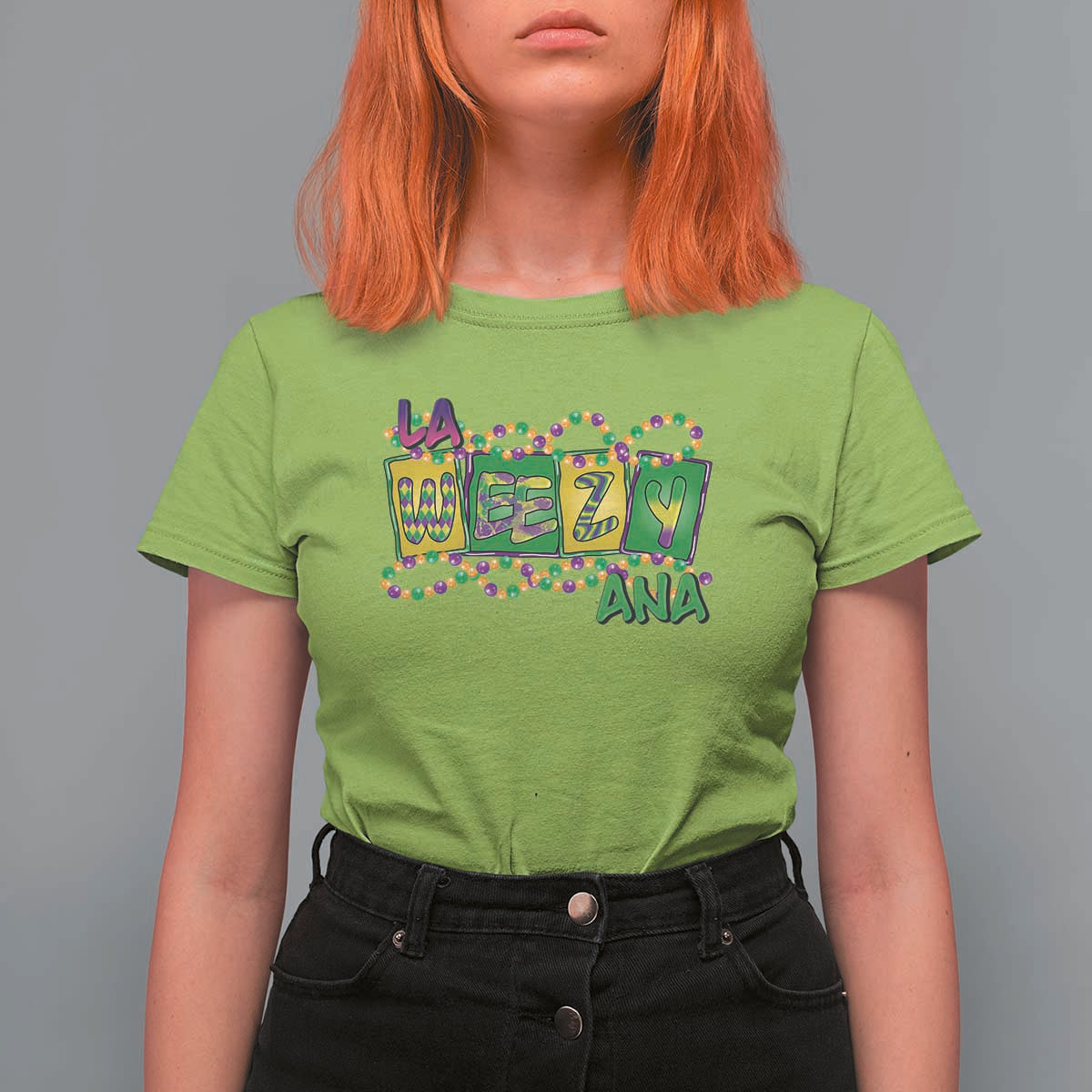 Mardi Gras La Weezy Ana T Shirt For Women