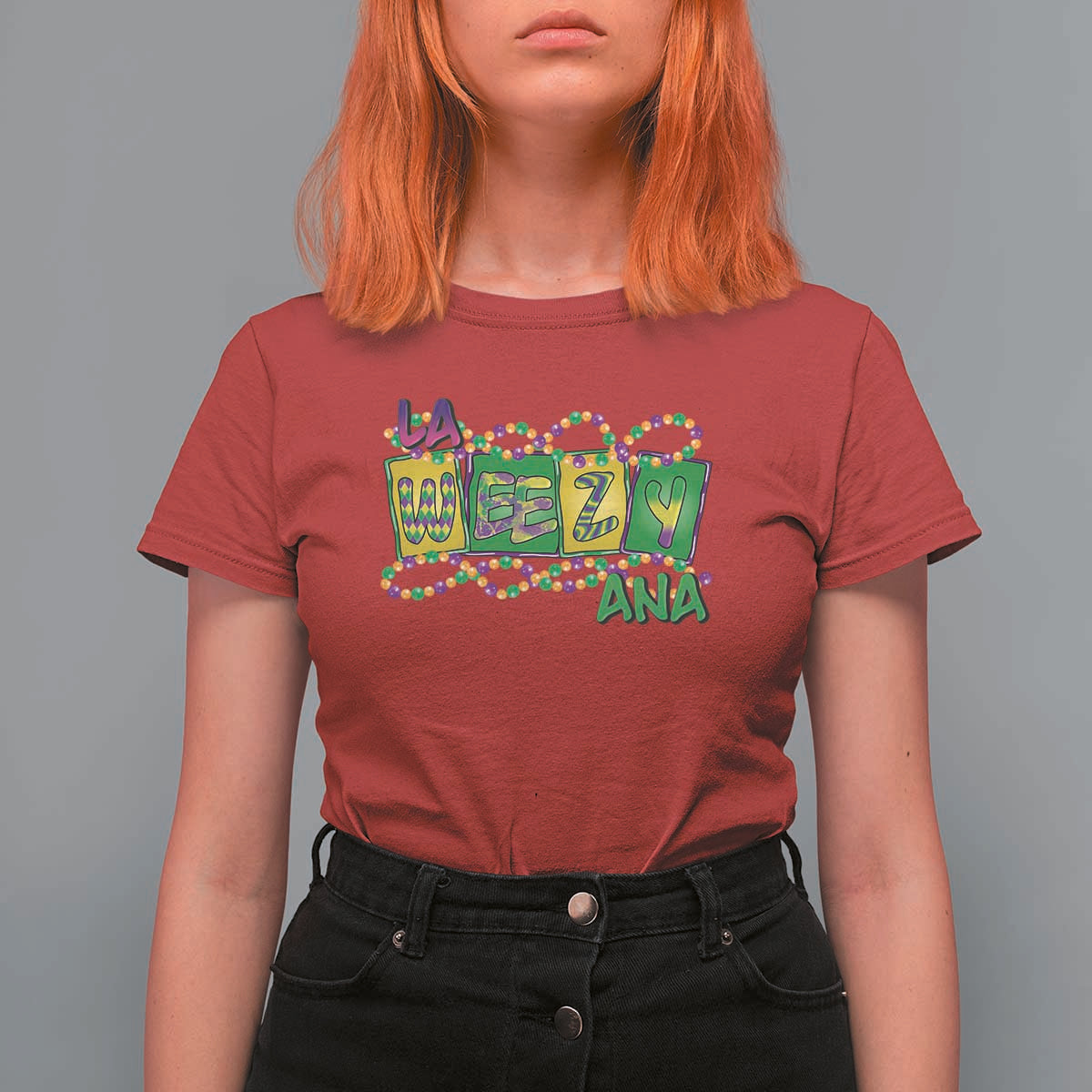 Mardi Gras La Weezy Ana T Shirt For Women