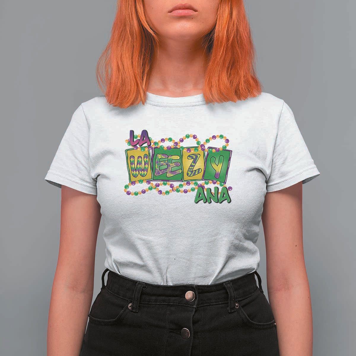 Mardi Gras La Weezy Ana T Shirt For Women
