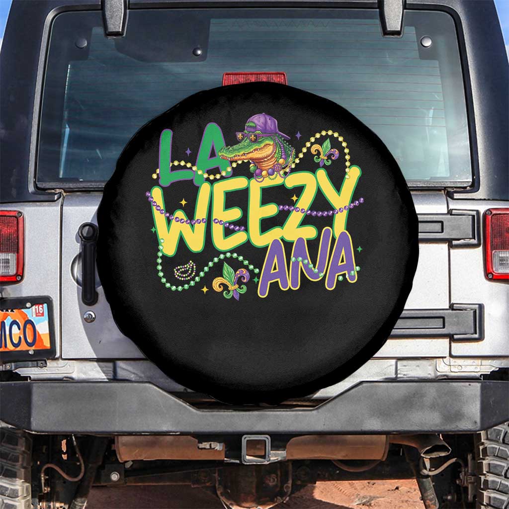 Mardi Gras Spare Tire Cover La Weezy Ana Hip Hop Aligator Louisiana