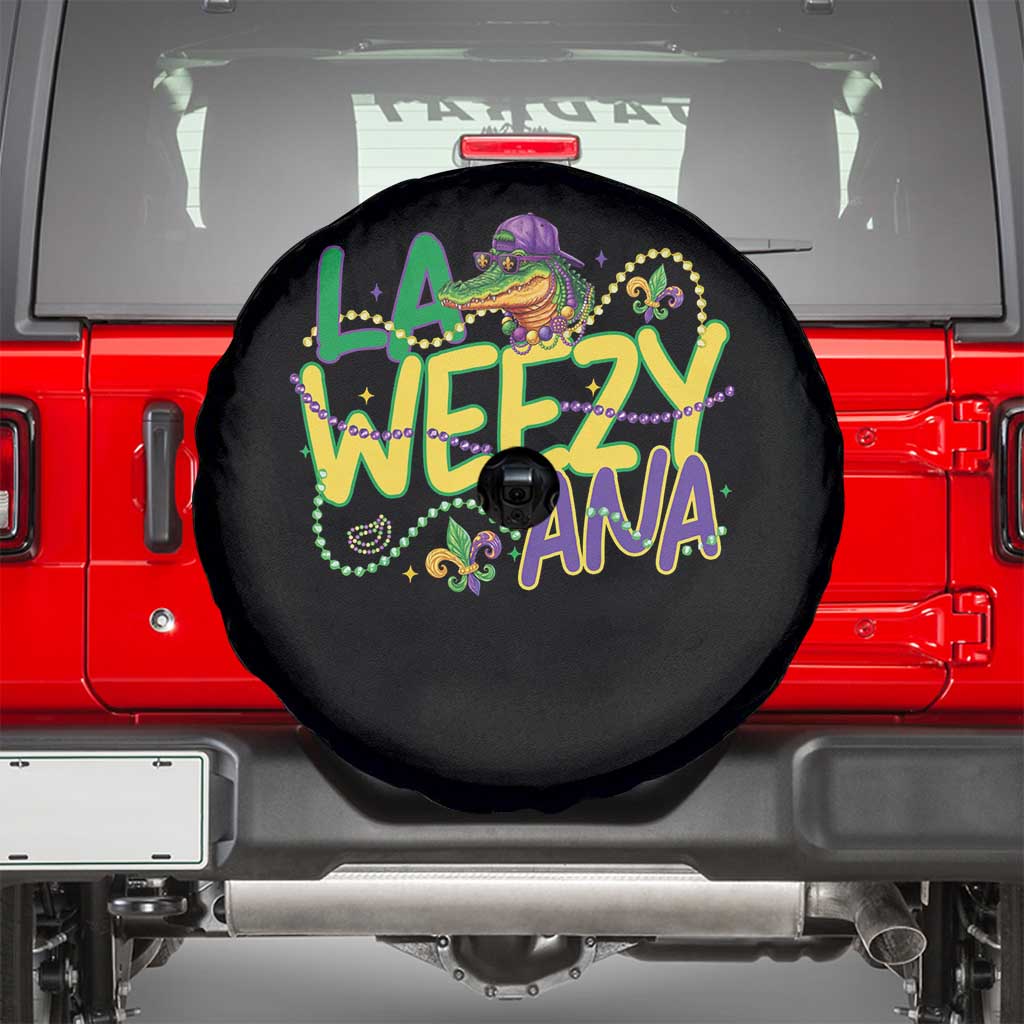Mardi Gras Spare Tire Cover La Weezy Ana Hip Hop Aligator Louisiana
