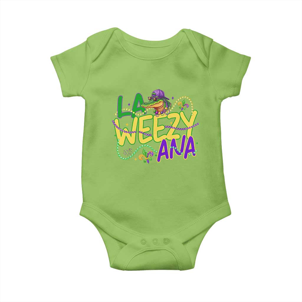 Mardi Gras Baby Onesie La Weezy Ana Hip Hop Aligator Louisiana
