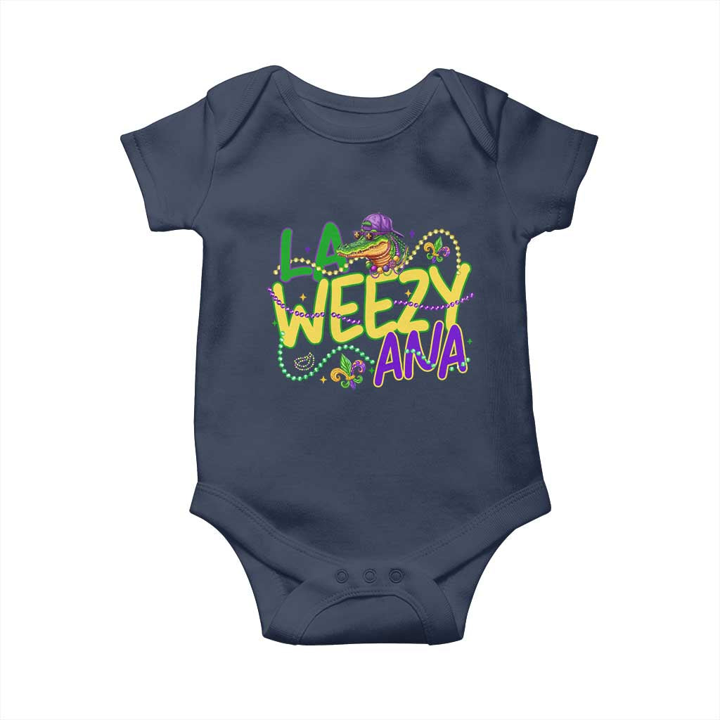 Mardi Gras Baby Onesie La Weezy Ana Hip Hop Aligator Louisiana