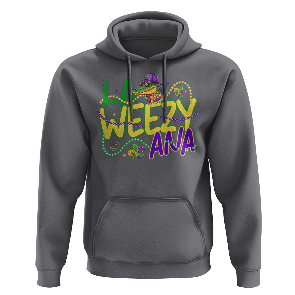 Mardi Gras Hoodie La Weezy Ana Hip Hop Aligator Louisiana