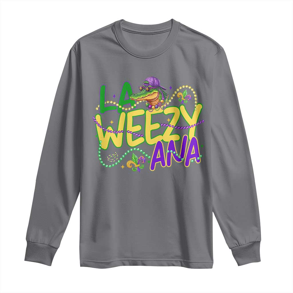 Mardi Gras Long Sleeve Shirt La Weezy Ana Hip Hop Aligator Louisiana