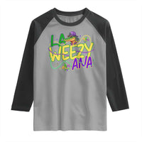 Mardi Gras Raglan Shirt La Weezy Ana Hip Hop Aligator Louisiana